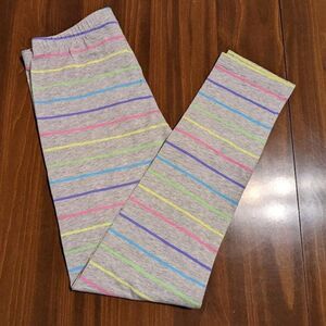 🆕NWT GIRL'S CIRCO GREY MULTI STRIPE LEGGINGS - L 10/12